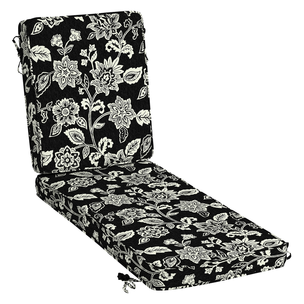 Black Outdoor Chaise Lounge Cushion O705