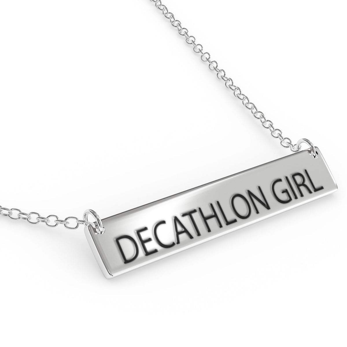 Sterling Silver Bar Pendant Necklace E99348