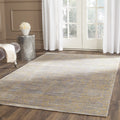 Grey/Gold Polyester Area Rug 3' x 5' S48060