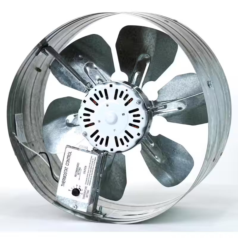 14 in. Gable Mount Attic Ventilator Fan with Adjustable Thermostat T71776