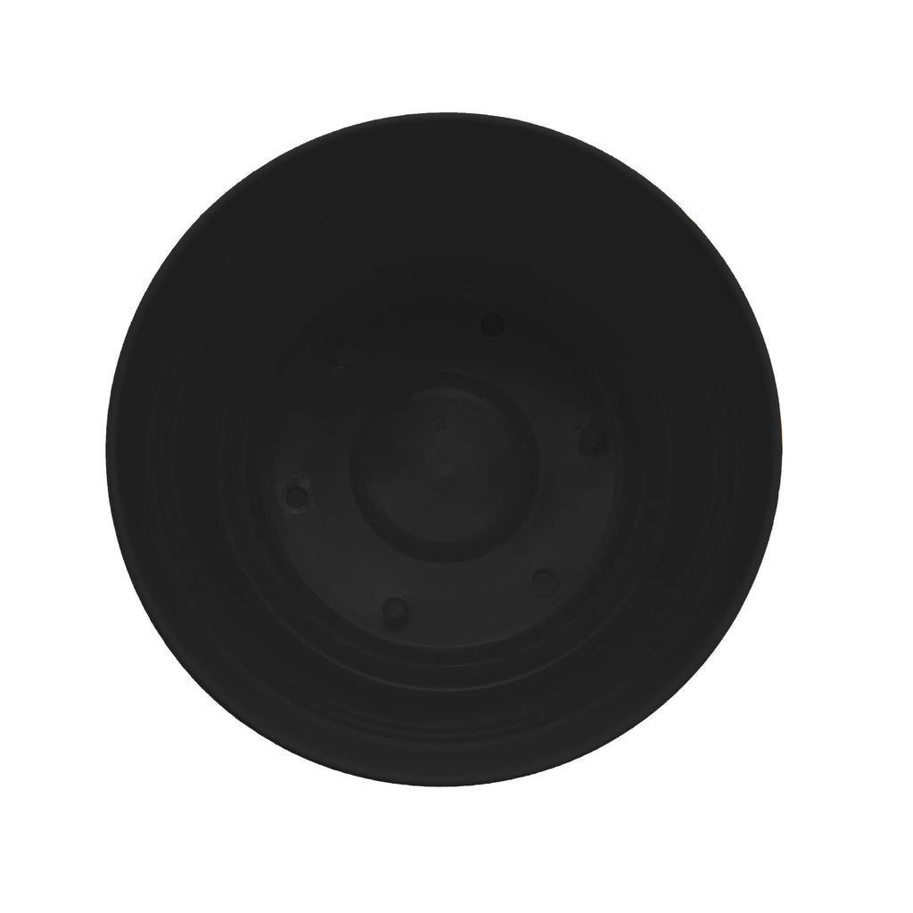 Black Resin Planter with Saucer L97247