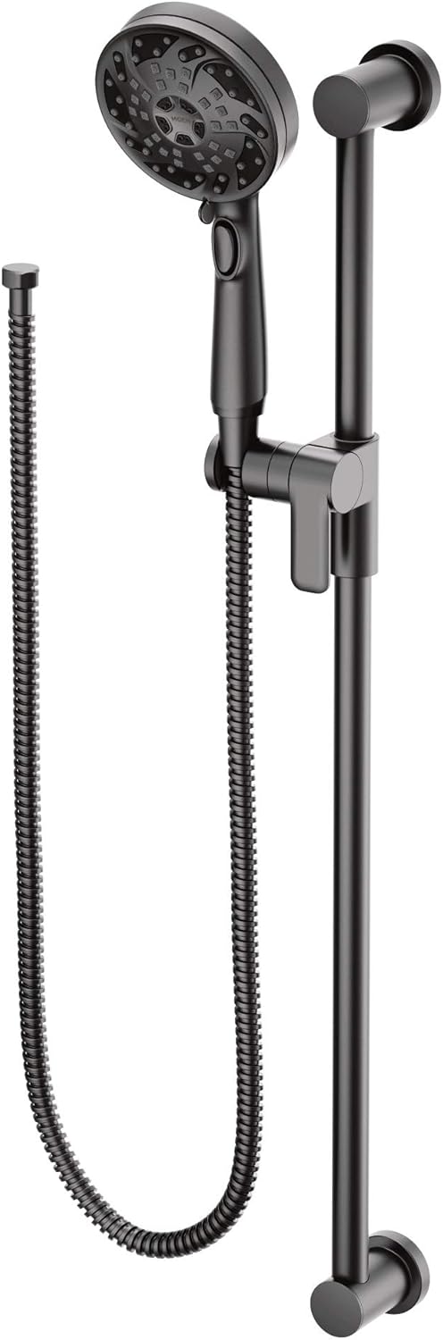 Chrome 5-Function Handshower with Slide Bar and Hose W700262