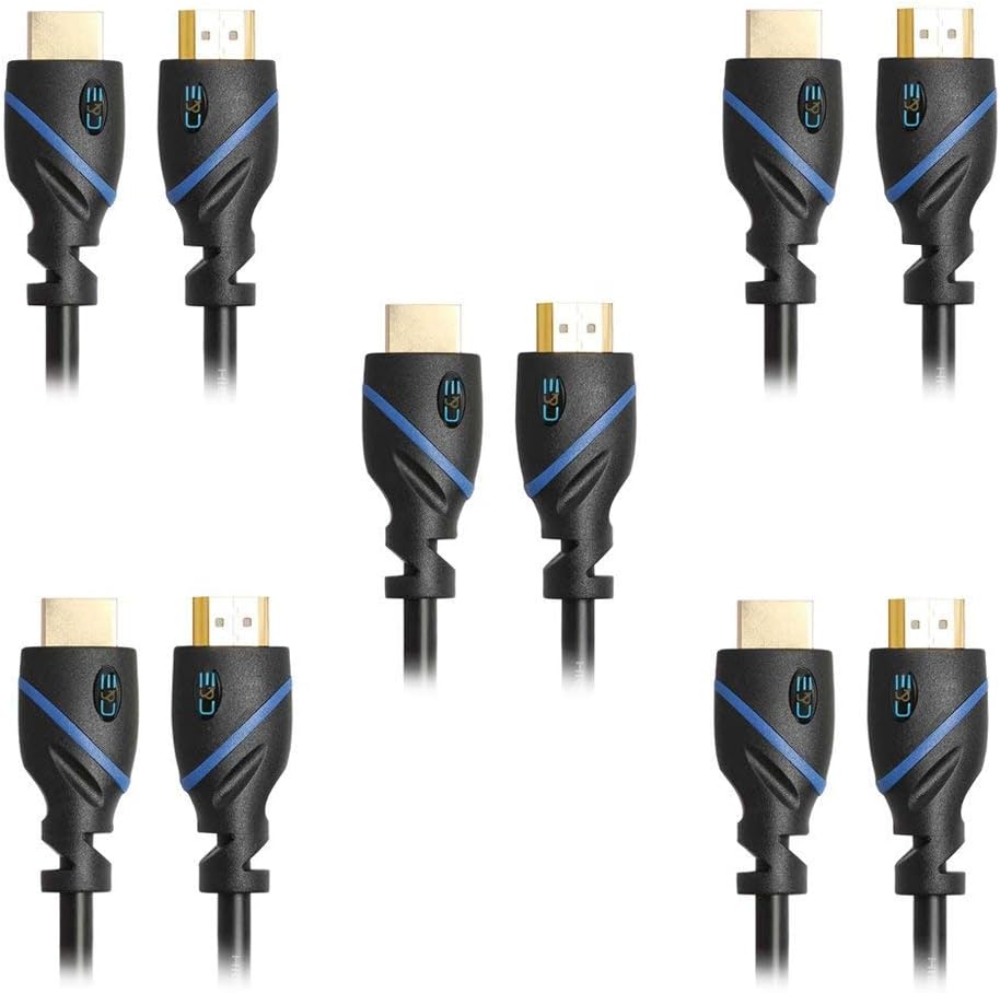 60ft High Speed HDMI Cable Male to Male with Ethernet Black Pack of 2 A807623