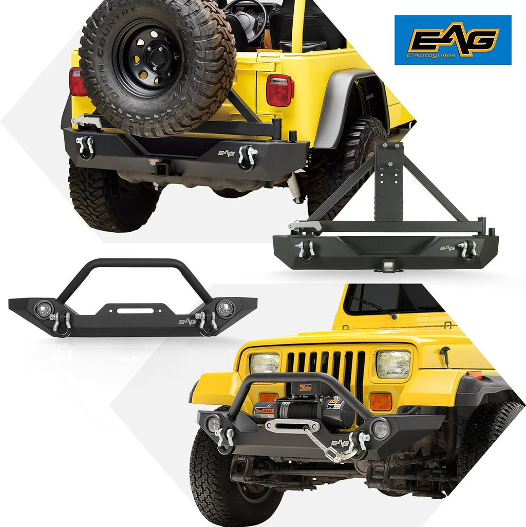 Front LED Bumper and Rear Bumper with Assembled Tire Carrier C2726