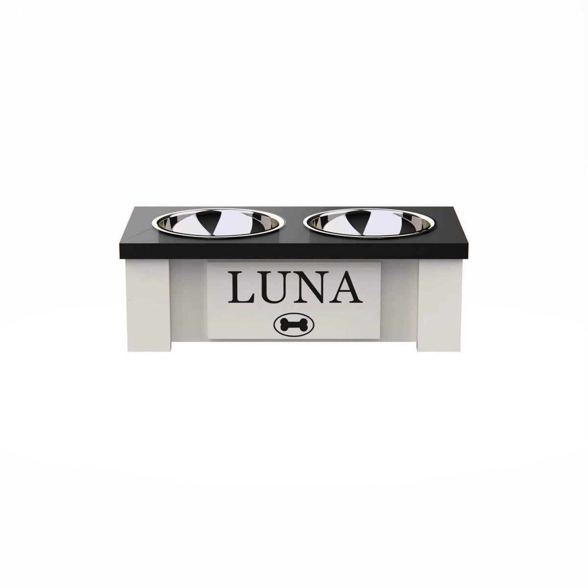 Personalized Elevated Dog Bowl Stand with Internal Storage J752477