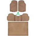 Black Beige Gray 4 Pieces Rubber Car Floor Mats with Trunk Cargo Mat Z938