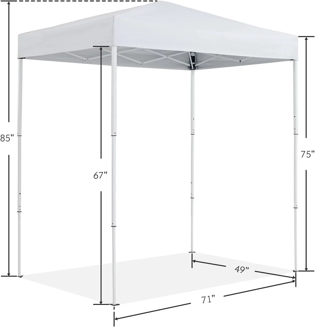 6'x4' White Outdoor Pop up Canopy Tent with Carry Bag D705