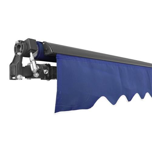 Motorized Retractable Black Frame Patio Awning 20 x 10 Feet K91913