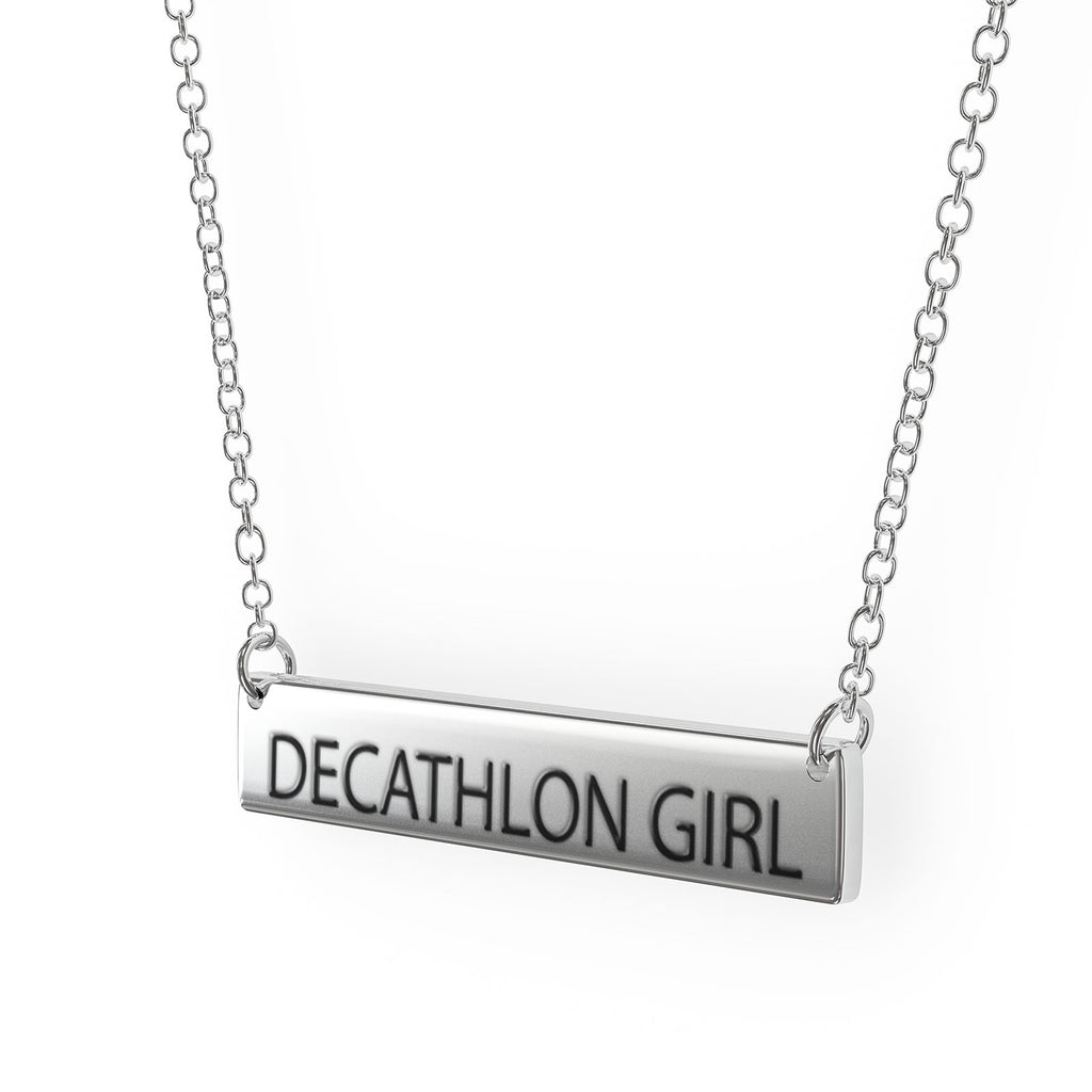 Sterling Silver Bar Pendant Necklace E99348