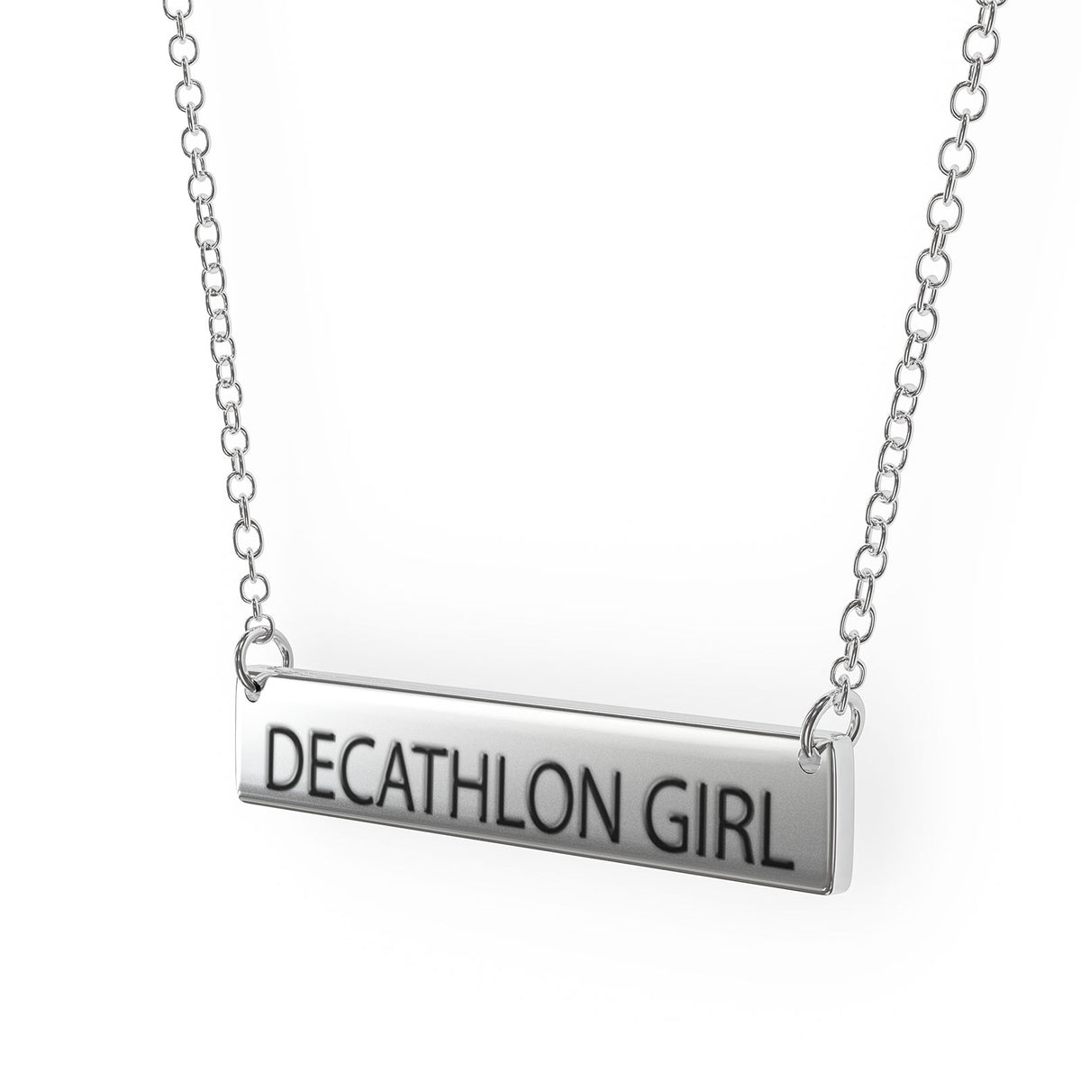 Sterling Silver Bar Pendant Necklace E99348