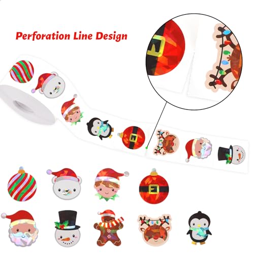 Christmas Stickers 1 Roll 500Pcs S295