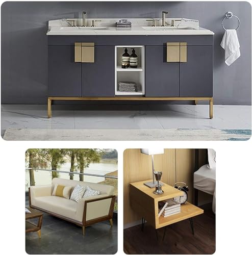 Gold 30cm Aluminium Adjustable Furniture Feet H140437