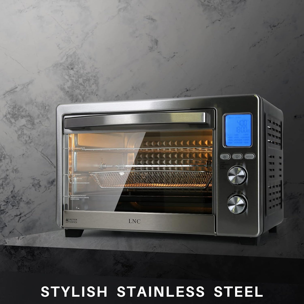 34QT 1750W Air Fryer Toaster Oven with 12 Cooking Functions M3918