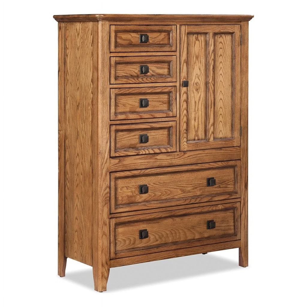 6 Drawer 1 Door Chest in Brushed Ash A4284