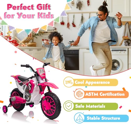 Blue 12V Electric Ride On Motorcycle for Kids W616191