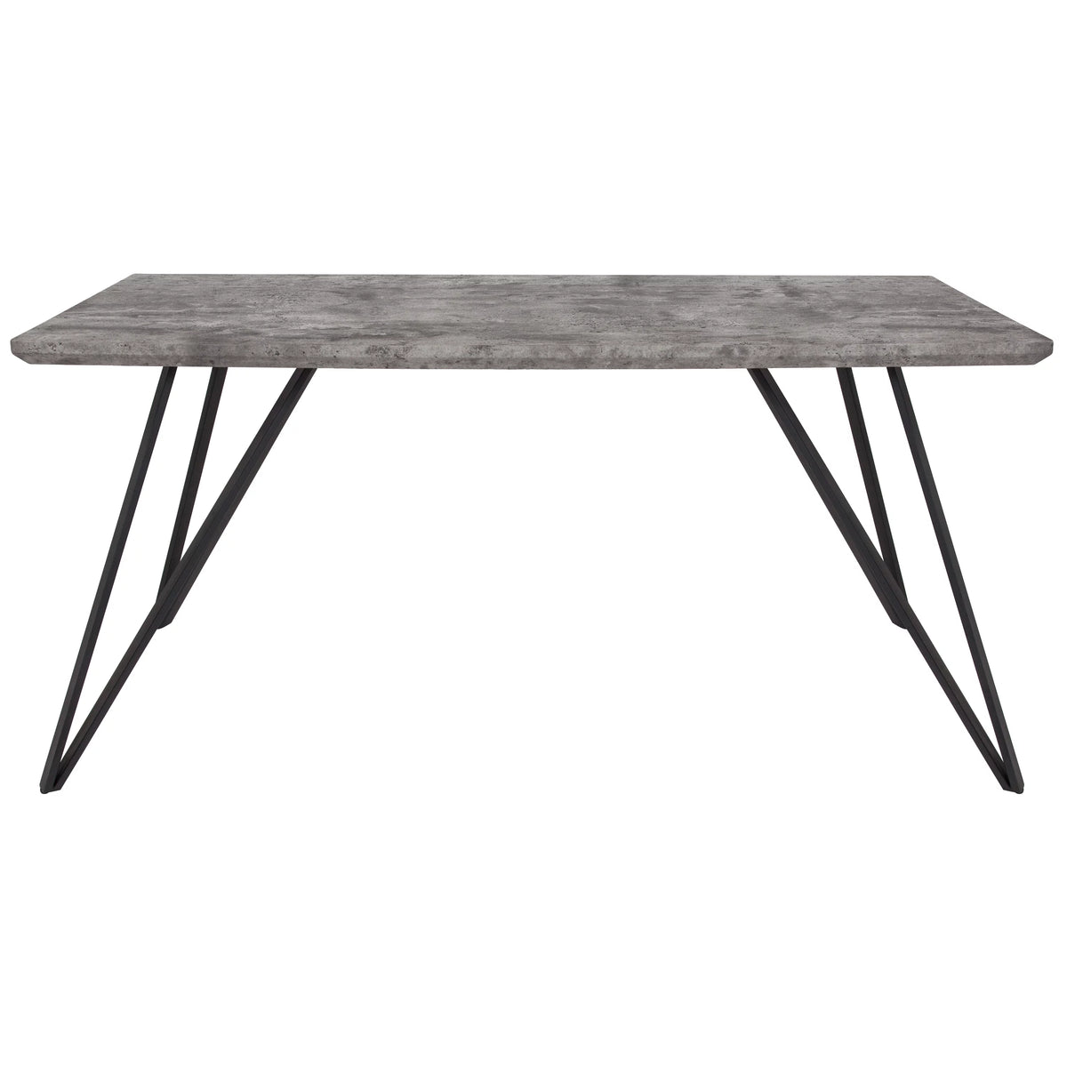 Rectangular Dining Table Faux Concrete Finish N6482