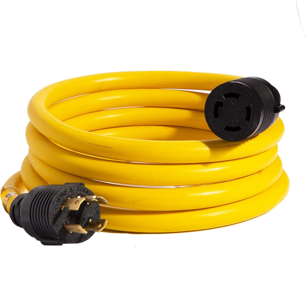 30 Amp 4 Prong Generator Extension Cord, 50 Ft, 10 Gauge, Rubber E779