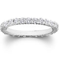 1ct Prong Diamond Eternity Ring 14K White Gold J9034
