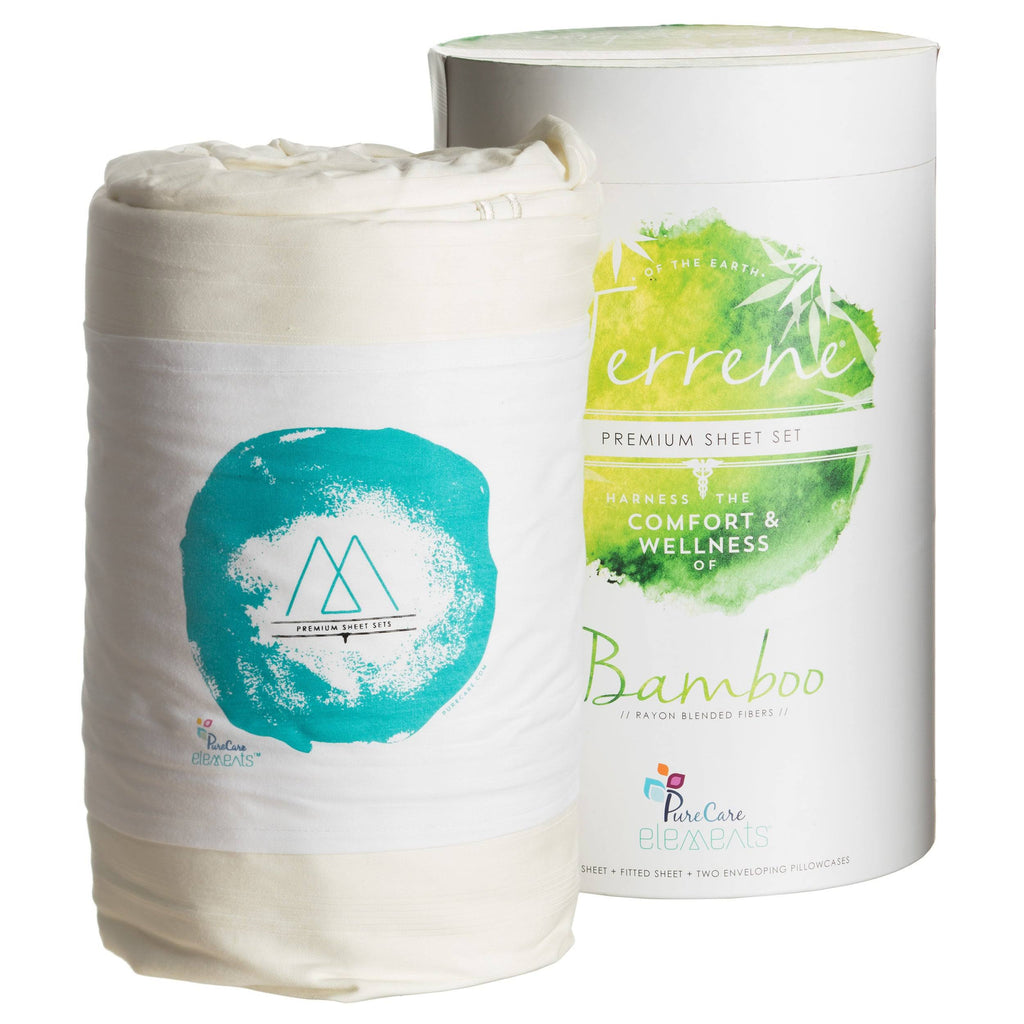 White California King Bamboo Sheet Set Y149136