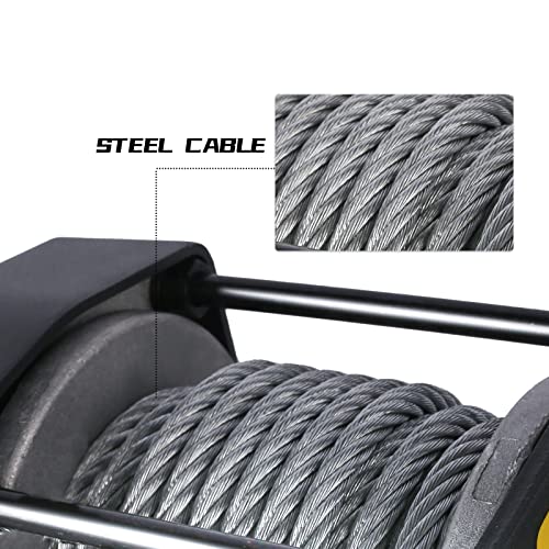 3000 lb 12V DC Electric Winch with Synthetic Rope Z494501