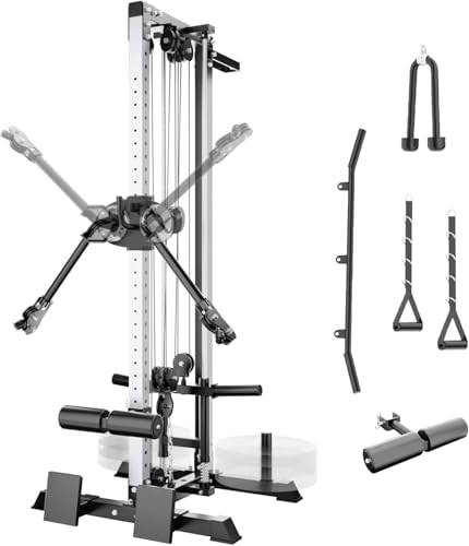 Cable Machine with Leg Holder, LAT Bar, Foot Board Accessories U89148