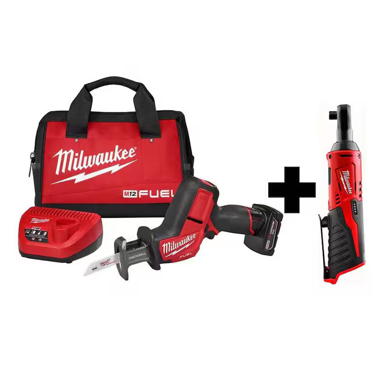 12V Lithium-Ion Brushless Cordless Reciprocating Saw Kit with 3/8 in. Ratchet L151257