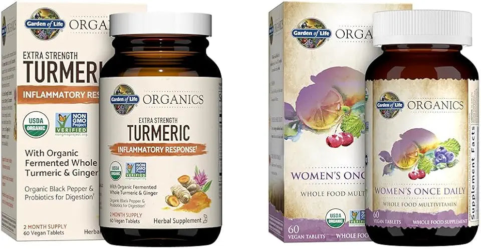 60 Tablets Turmeric & 60 Tablets Whole Food Multivitamin Z747