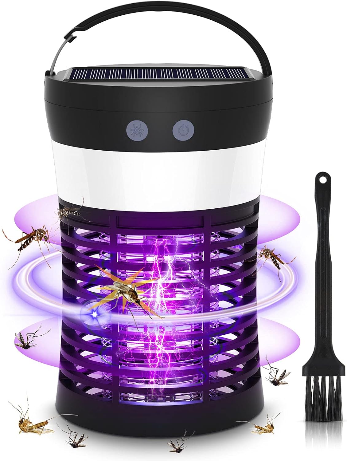 Solar Powered Electric Bug Zapper with Camping Lantern Z45782