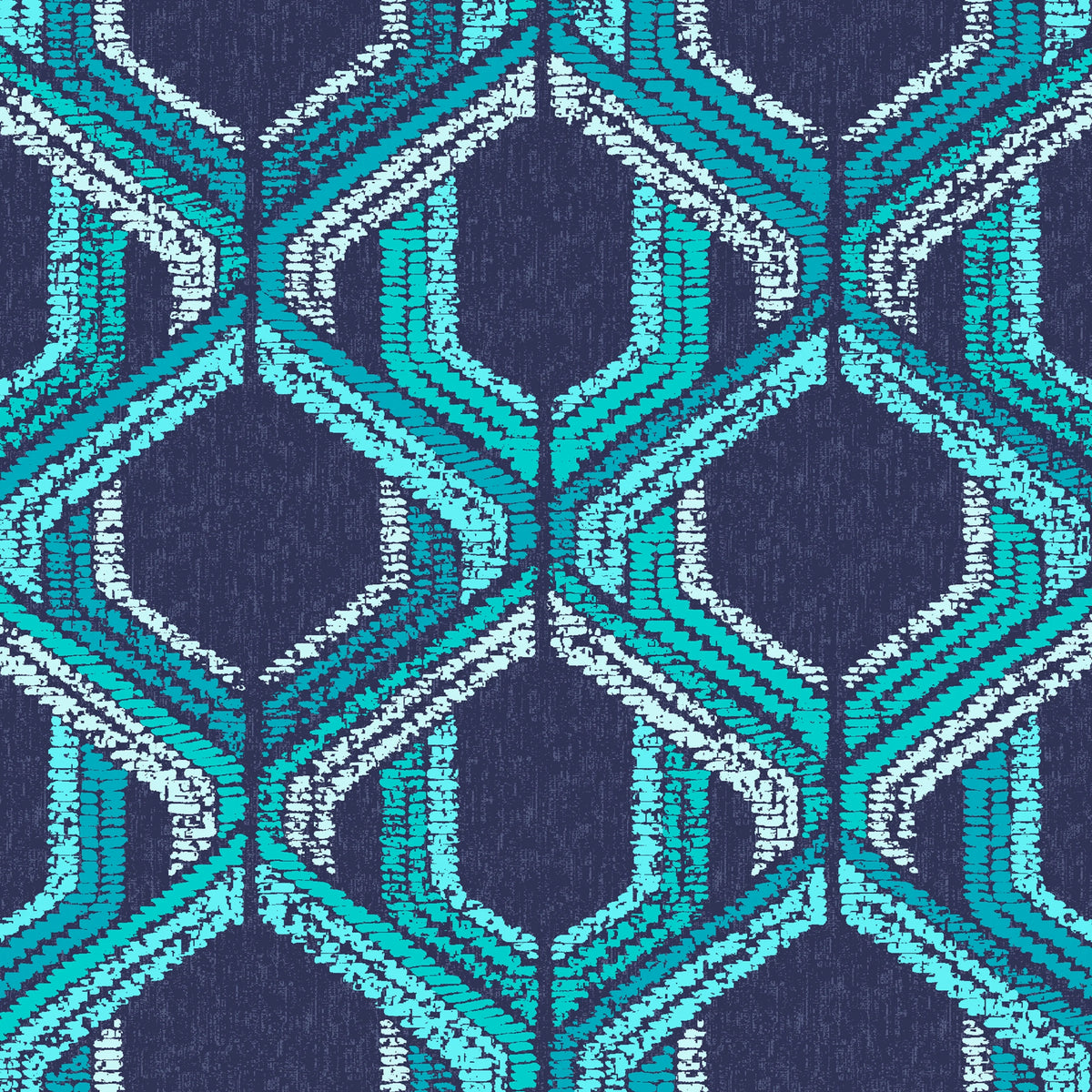 Navy Blue Geo Rectangle Outdoor Chair Cushion K915709