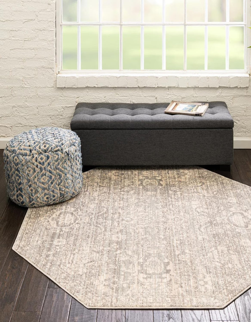 Octagon Gray Medium Rug Y822735