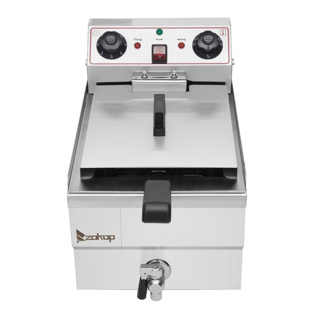 Stainless Steel Faucet Single Tank Deep Fryer 1700W U337