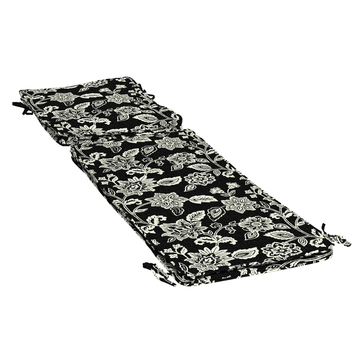 Black Outdoor Chaise Lounge Cushion O705