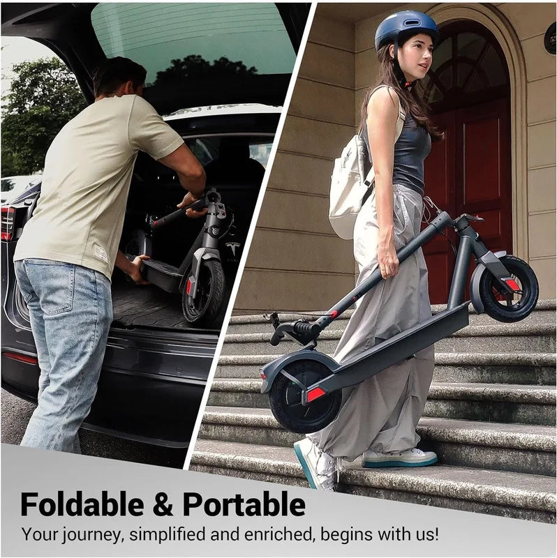 Electric Scooter for Adults, 500W Motor, 8.5" Solid Tires, Folding Y48364