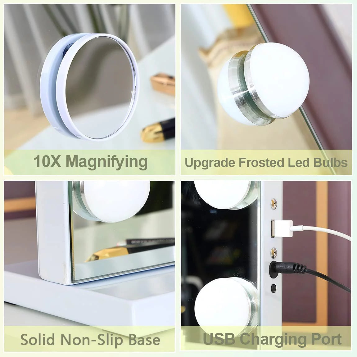White 32"x 23" Lighted Vanity Mirror D31366