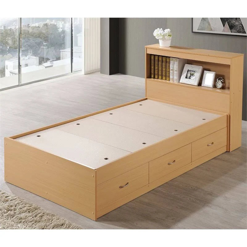 Twin Captain Storage Bed in Beech Q818088
