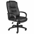 Black Leather High Back Executive Office Chair with Arms X712871