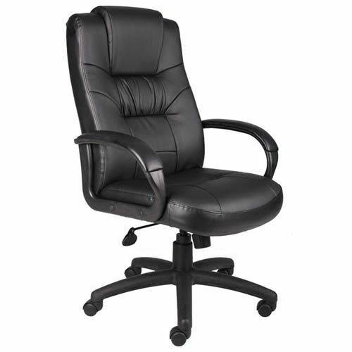 Black Leather High Back Executive Office Chair with Arms X712871