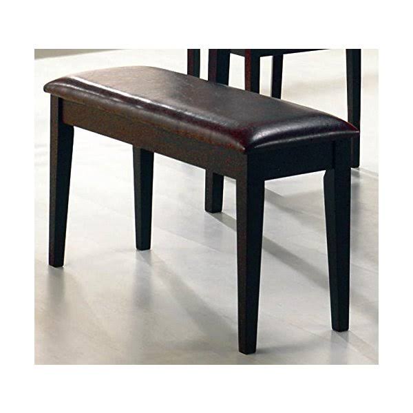 5-Piece Dining Set with Bench Cappuccino and Dark Brown N32655