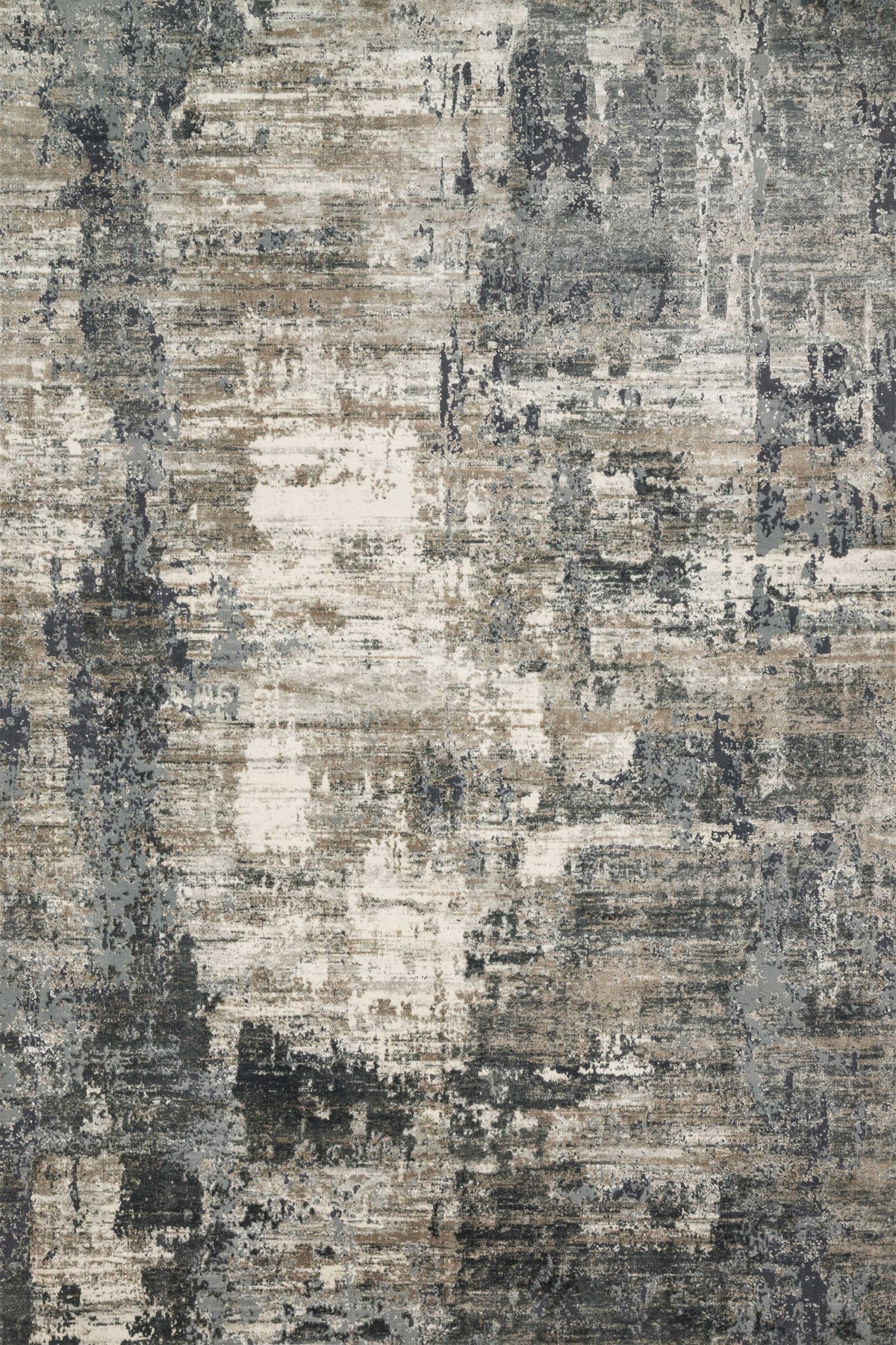 Ivory Charcoal 6'7 x 9'2 Rug L9659