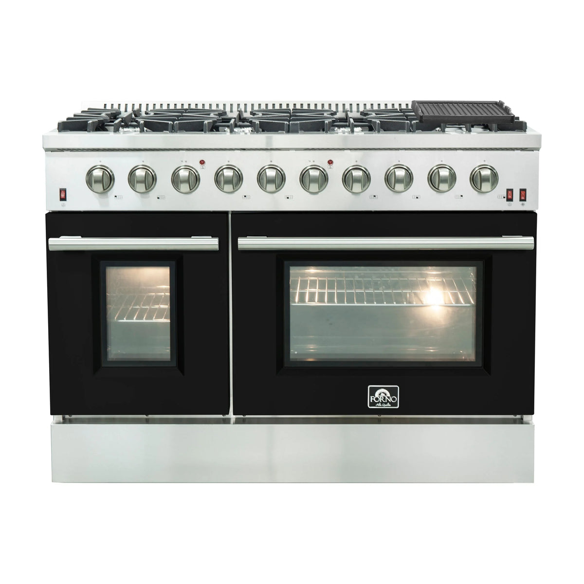 48 Inch Freestanding Gas Range in Black S1657