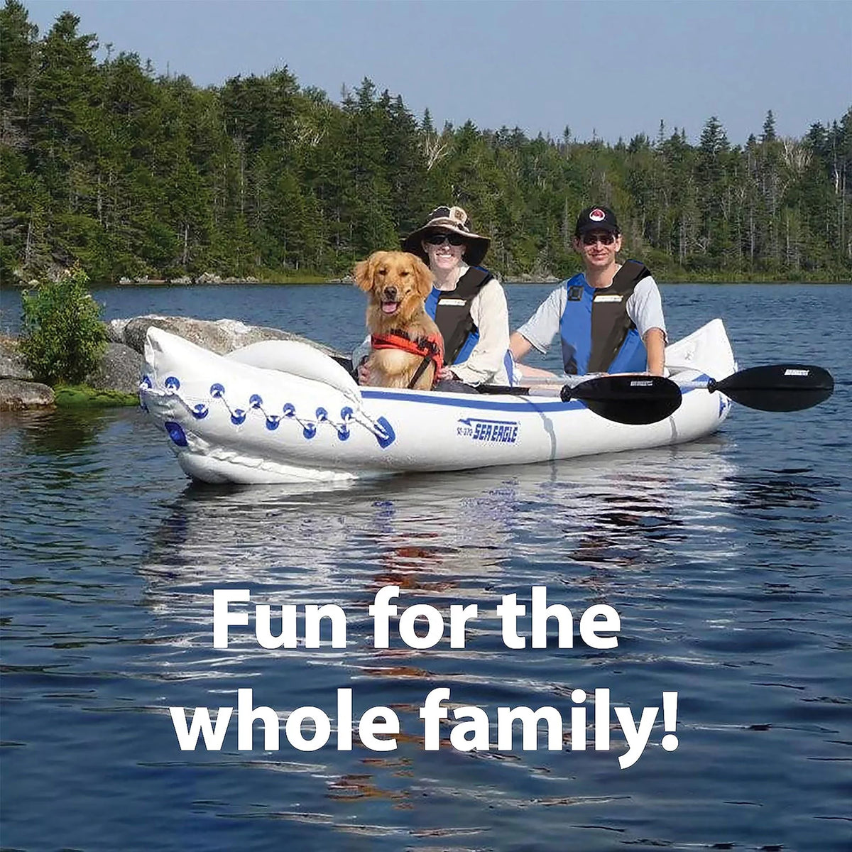 3 Person Inflatable Kayak Canoe with Paddles D544