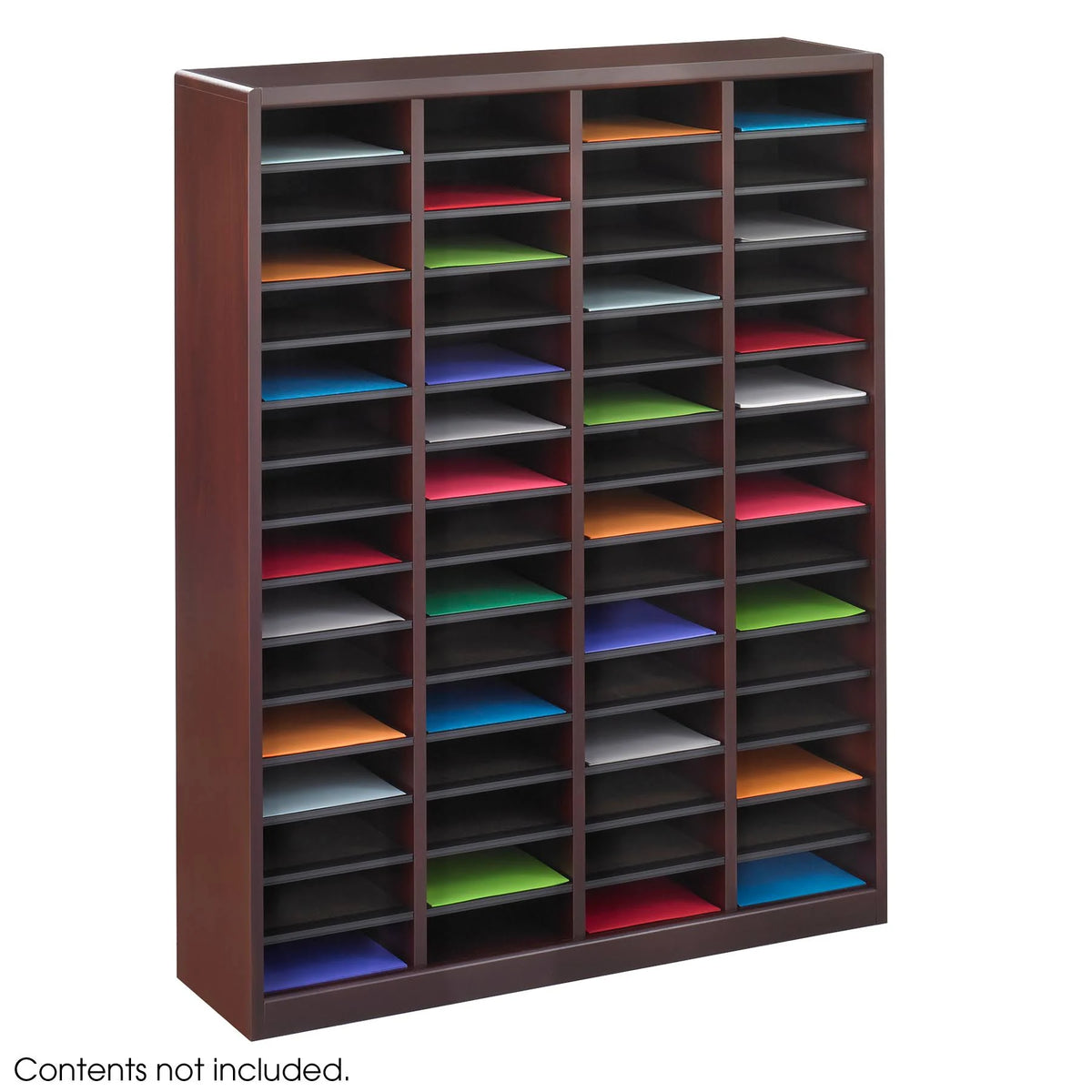 Cherry Wood Literature Organizers - 60 Compartments Q1088