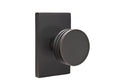 Oil Rubbed Bronze Modern Rectangular Rose Passage Knob S63103