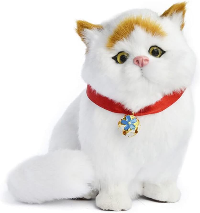 Gray Tabby Furry Kitten Plush with Meowing Voice H63545