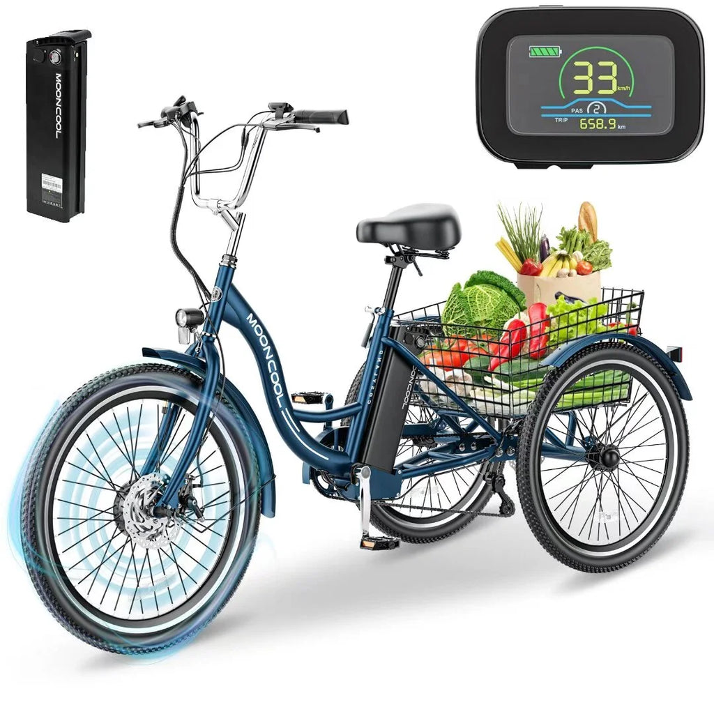 24 Inch 3 Wheel Electric Tricycle 350W 7-Speed M897390