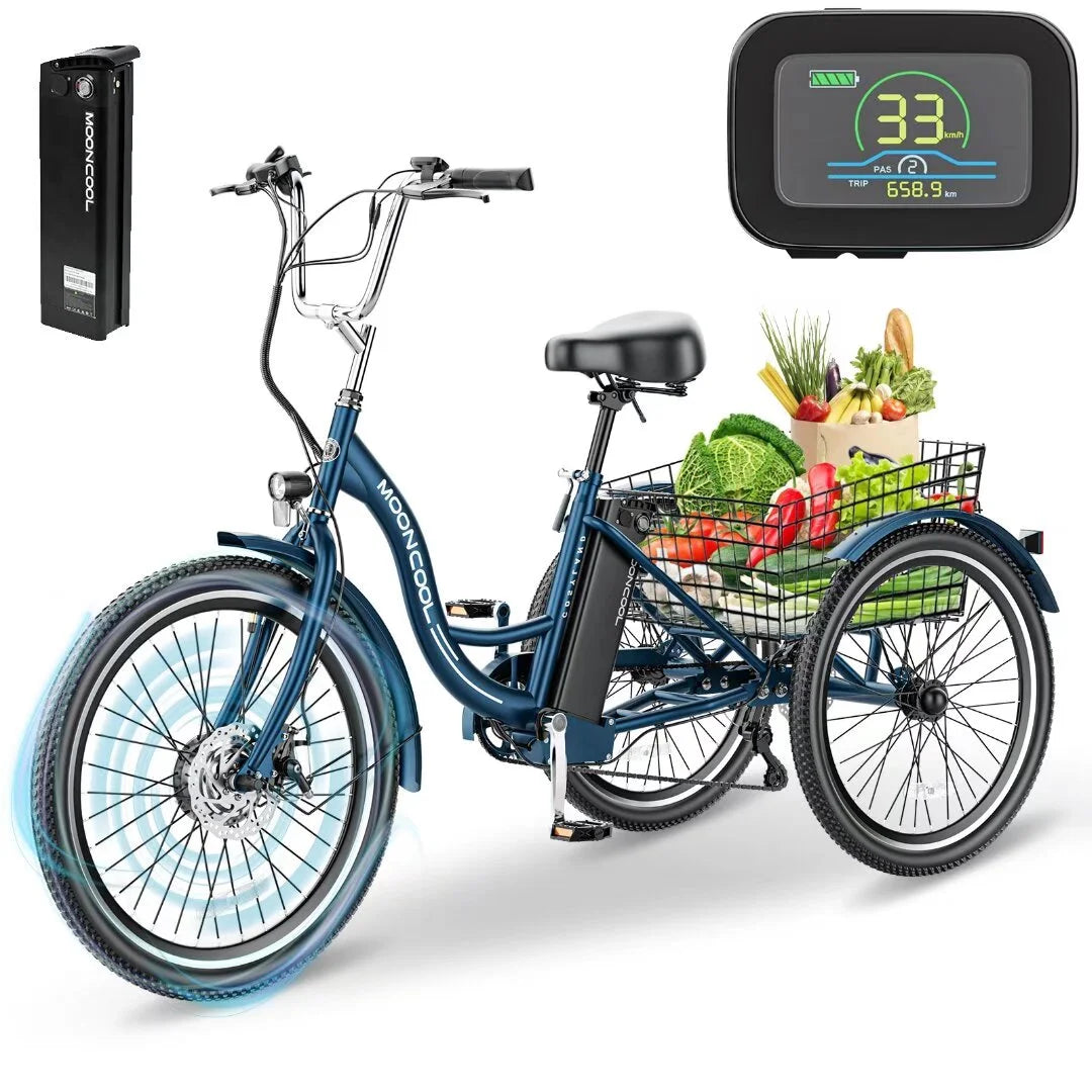 24 Inch 3 Wheel Electric Tricycle 350W 7-Speed M897390