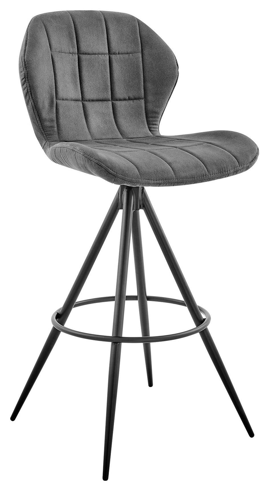 Charcoal Fabric Bar Stool C68927