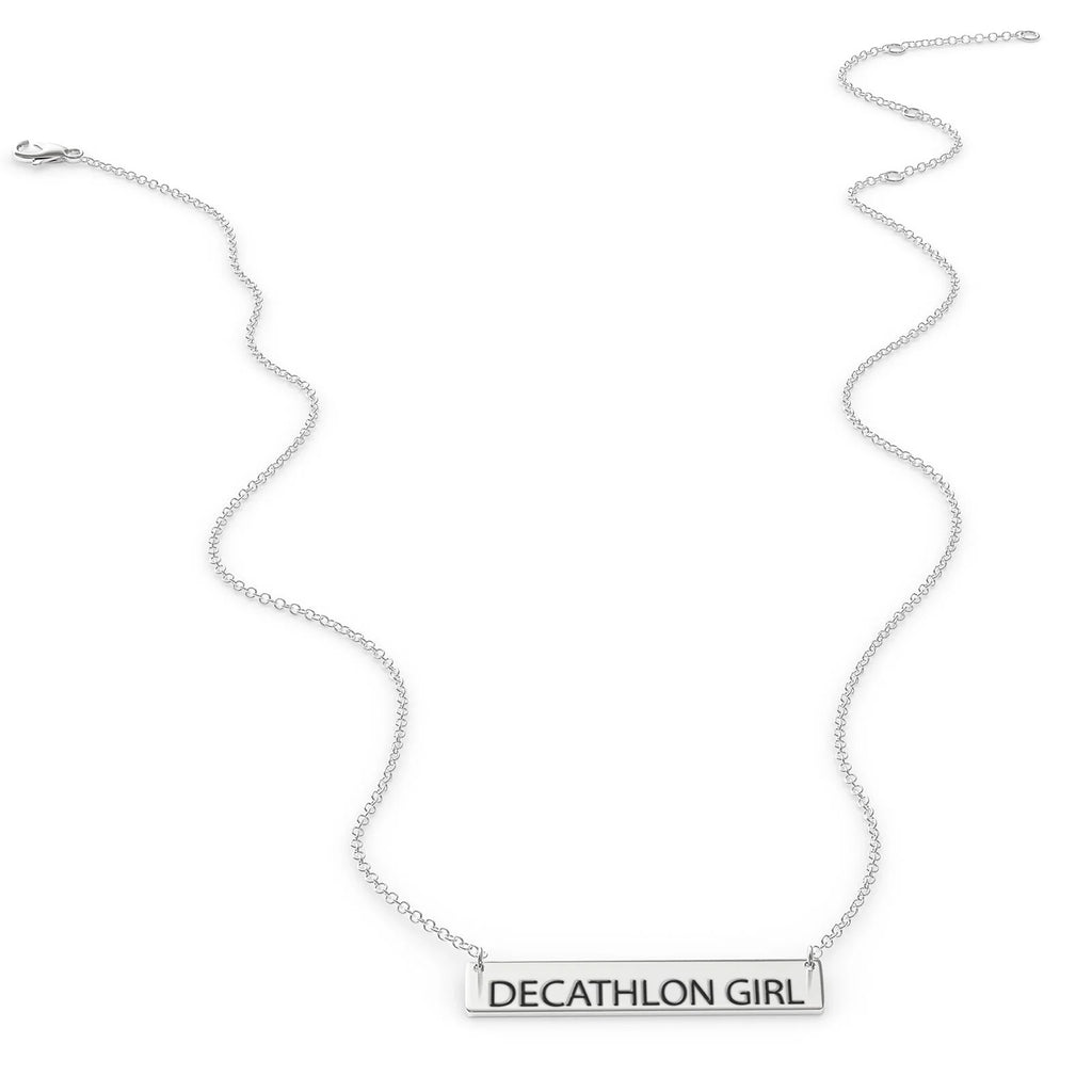Sterling Silver Bar Pendant Necklace E99348