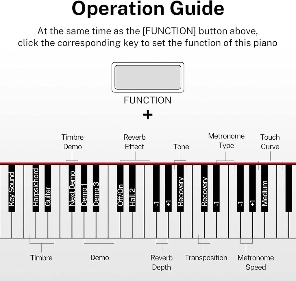 Digital Piano 88 Key Weighted Keyboard with Triple Pedals I328