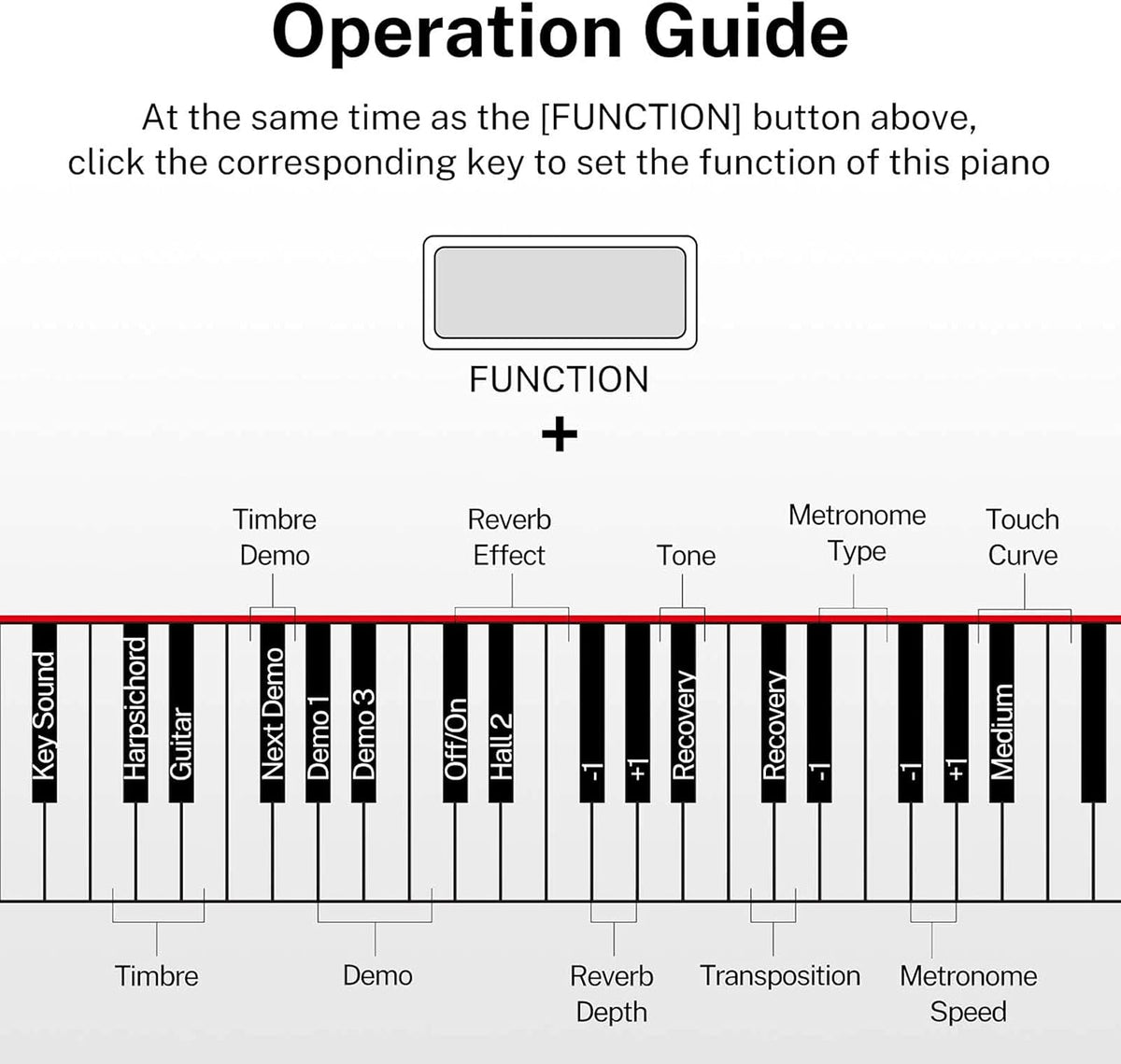 Digital Piano 88 Key Weighted Keyboard with Triple Pedals I328